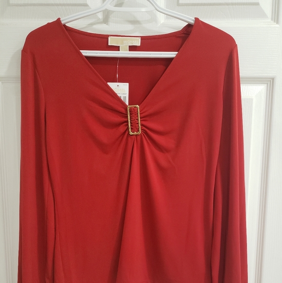 NWT- Michael Kors Long sleeved Blouse - Picture 3 of 11